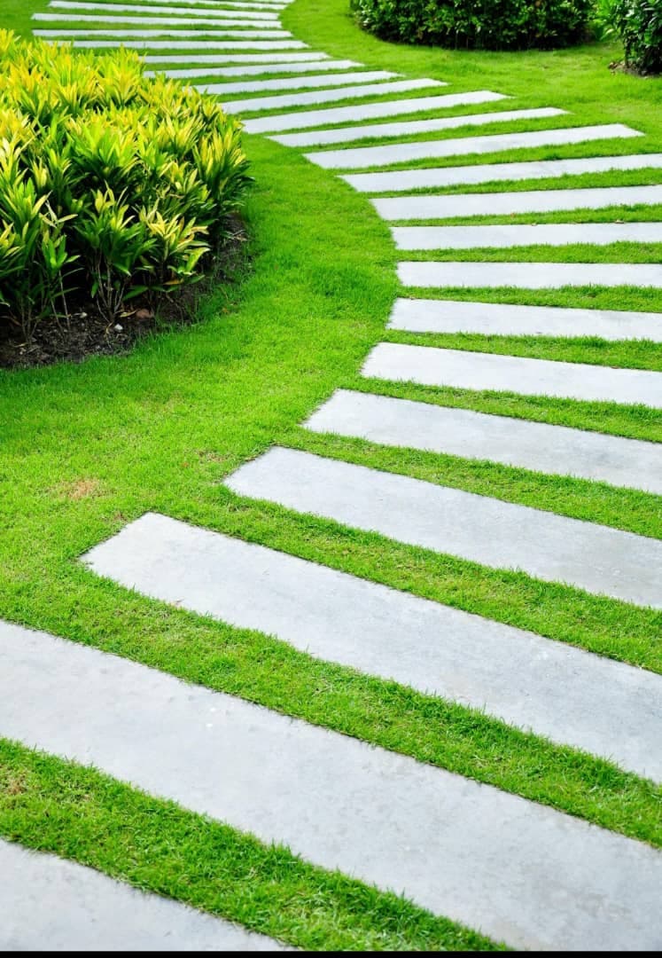 Edible landscaping pathway designed by Golden Kitchen Garden Rwanda